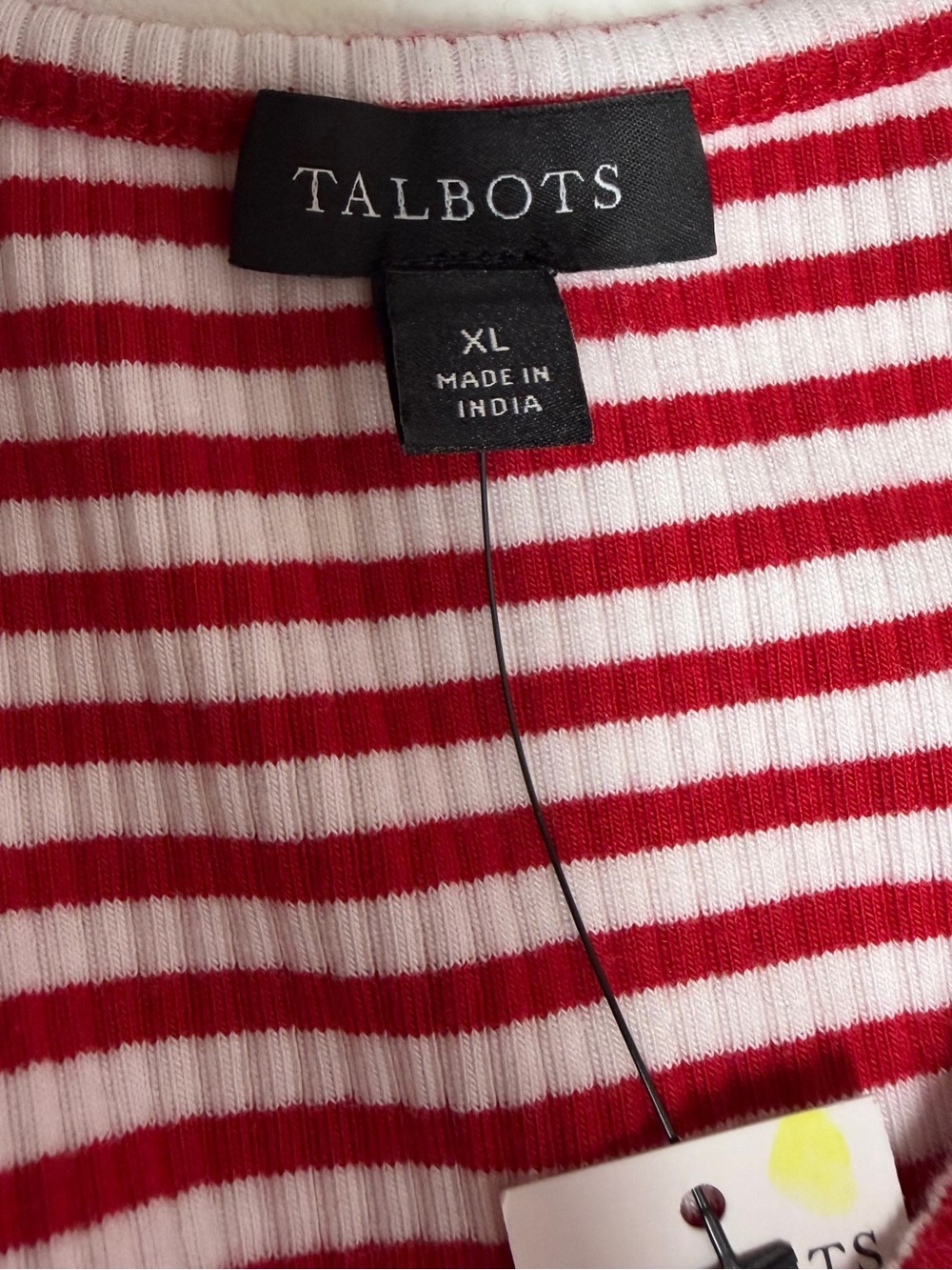 Talbots Red and White Striped midi dress size xl nwt - Picture 7 of 10